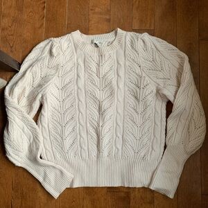 Joie Women’s cream, merino wool/cashmere sweater size Large